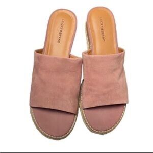 Lucky Brand Mauve Espadrille Slides